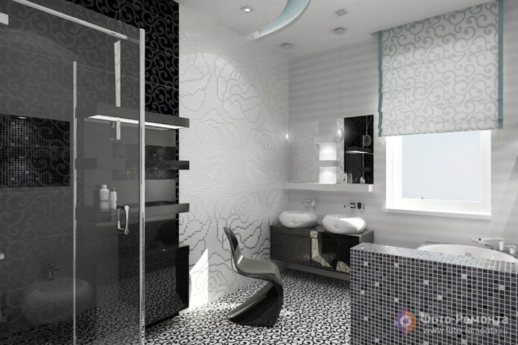 Дизайн белой ванной комнаты