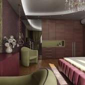 Фиолетовые спальни фото - дизайн интерьера