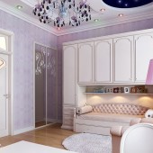 Фиолетовые детские комнаты фото - дизайн интерьера
