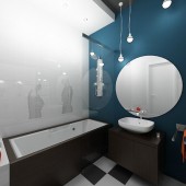 Синие ванные комнаты фото - дизайн интерьера