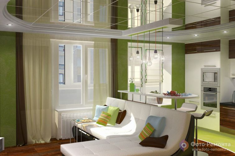 Интерьер квартиры-студии площадью 41 кв.м.