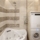 Бежевые ванные комнаты фото - дизайн интерьера