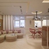 Дизайн двухуровневой квартиры, 180 кв.м. 