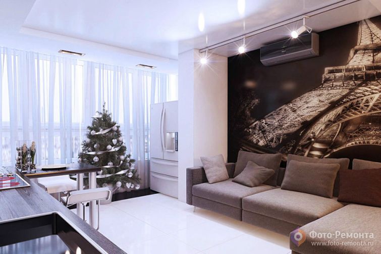 Дизайн квартиры для молодого человека, 60 кв.м.