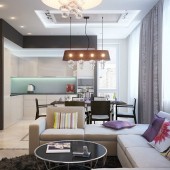 Гостиная, вид на кухню