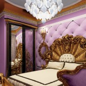 Фиолетовые спальни фото - дизайн интерьера