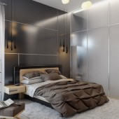 Серые спальни фото - дизайн интерьера