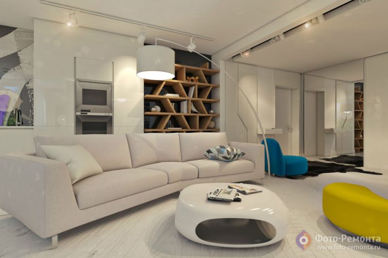 Интерьер квартиры для молодой пары, 58 кв.м.