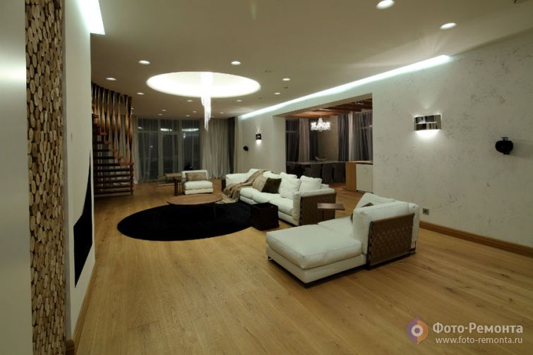  Белая гостиная после ремонта