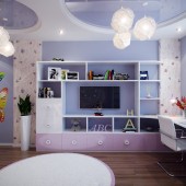 Фиолетовые детские комнаты фото - дизайн интерьера