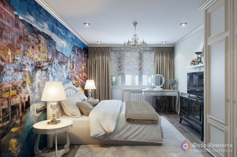  Интерьер светлой спальни