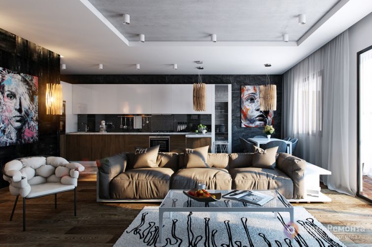 Интерьер квартиры-студии в Санкт-Петербурге