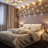 Фиолетовые спальни фото - дизайн интерьера