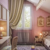 Розовые детские комнаты фото - дизайн интерьера