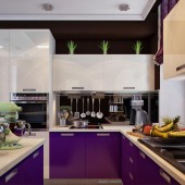 Фиолетовые кухни фото - дизайн интерьера