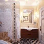 Бежевые ванные комнаты фото - дизайн интерьера