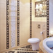 Бежевые ванные комнаты фото - дизайн интерьера