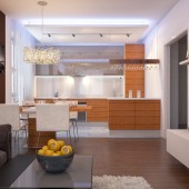 Гостиная, вид на кухню