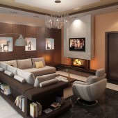 Большие гостиные фото - дизайн интерьера