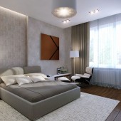 Дизайн спальни в серых тонах