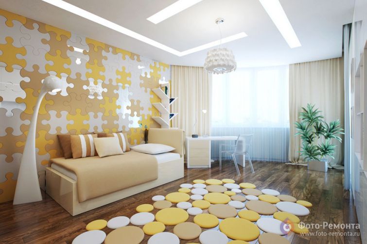 Интерьер детской комнаты в светлых тонах