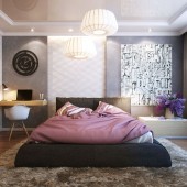 Серые спальни фото - дизайн интерьера