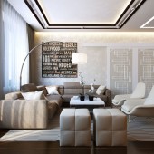 Бежевые гостиные фото - дизайн интерьера