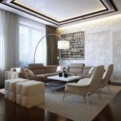 Интерьер просторной гостиной, Москва