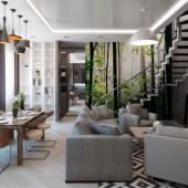 Большие гостиные фото - дизайн интерьера