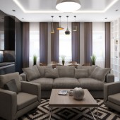 Большие гостиные фото - дизайн интерьера