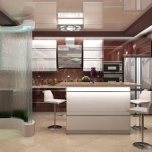 Коричневые кухни фото - дизайн интерьера