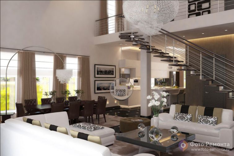 Интерьер коттеджа в Зацени