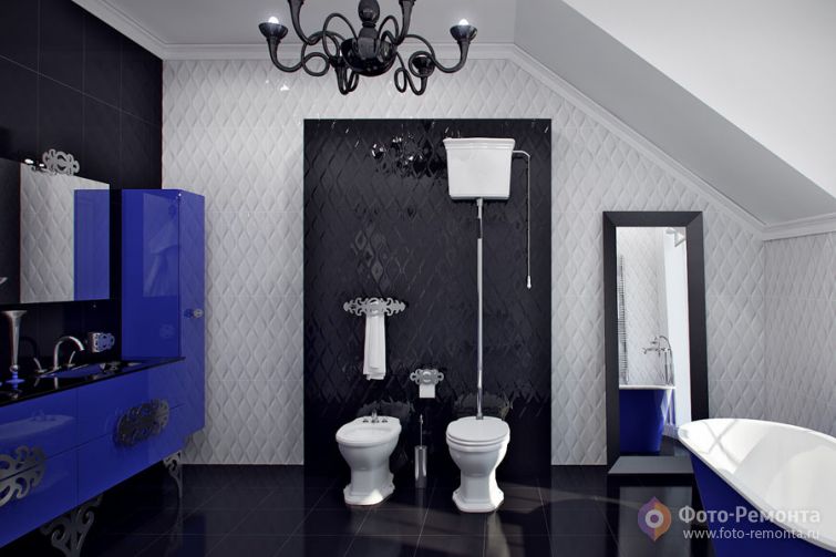 Дизайн ванной комнаты в стиле арт-деко