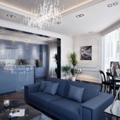 Гостиная, вид на кухню