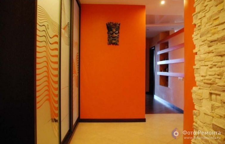  Интерьер оранжевой прихожей
