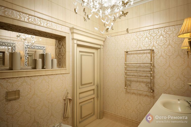  Ванные комнаты бежевый цвет