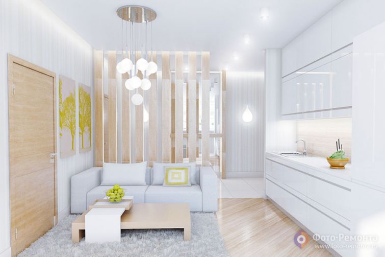 Интерьер квартиры площадью 66 кв.м.