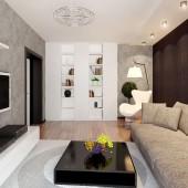 Серые гостиные фото - дизайн интерьера