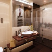 Бежевые ванные комнаты фото - дизайн интерьера