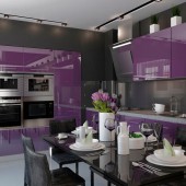 Фиолетовые кухни фото - дизайн интерьера