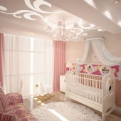 Розовые детские комнаты фото - дизайн интерьера