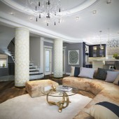 Гостиная, вид на кухню