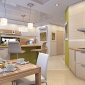 Кухня и гостиная