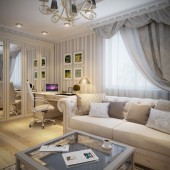 Домашний кабинет в светлых тонах фото - дизайн интерьера