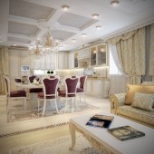 Гостиная, вид на кухню