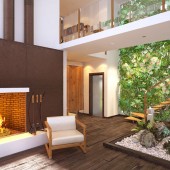 Камин в гостиной