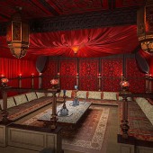 Красные гостиные фото - дизайн интерьера