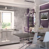 Фиолетовые кухни фото - дизайн интерьера