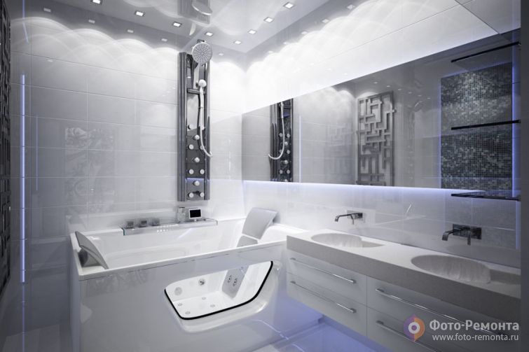 Дизайн ванной комнаты в стиле минимализм