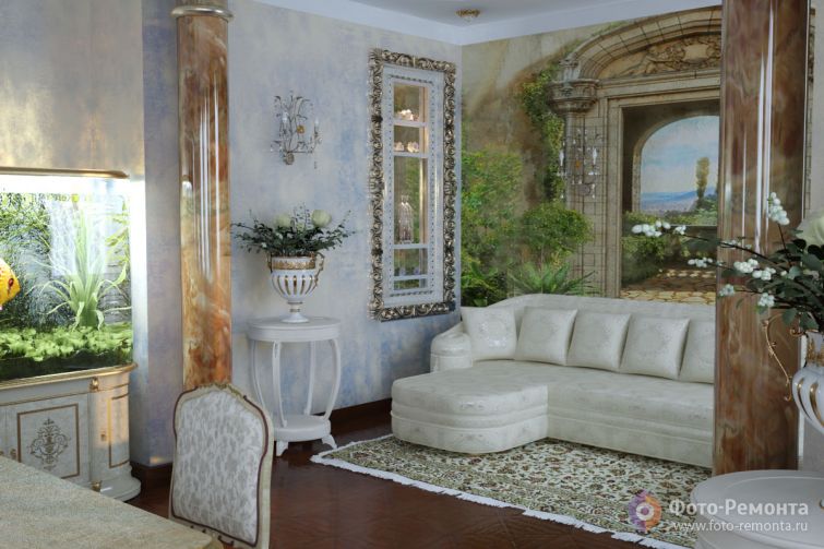 Интерьер дома в стиле неоклассика, 300 кв.м.